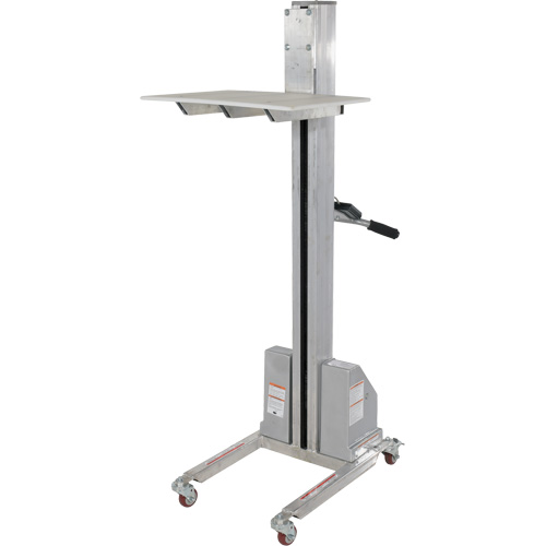 Quick Lift Stacker, Electric Operated, 175 lbs. Capacity, 57" Max Lift Southpoint Industrial Supply