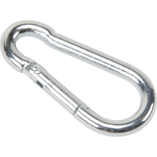 Mousqueton zingu&eacute;, 220 lb (0,11 tonne) Charge d'utilisation max., 3/16" Taille, 5/16" Oeil Southpoint Industrial Supply