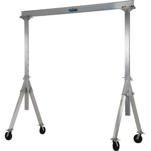 Adjustable Aluminum Gantry Crane, 8' L, 2000 lbs. (1 tons) Capacity Southpoint Industrial Supply