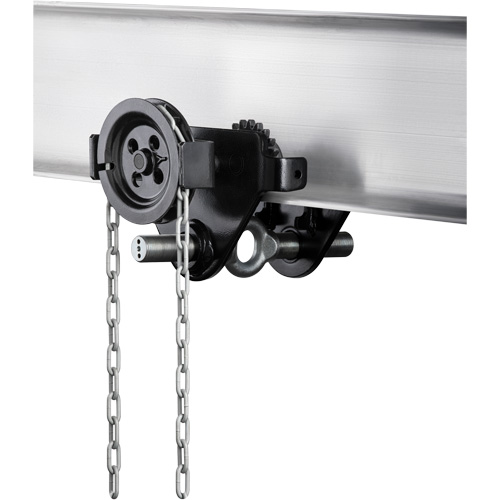 HTG Geared Clevis Trolley, 4409 lbs. (2 tons) Capacity, 2-39/64" - 8-43/64" Southpoint Industrial Supply