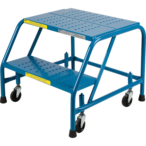 CSA-Certified Rolling Step Ladder, 2 Steps, 22" Step Width, 19" Platform Height, Steel Southpoint Industrial Supply