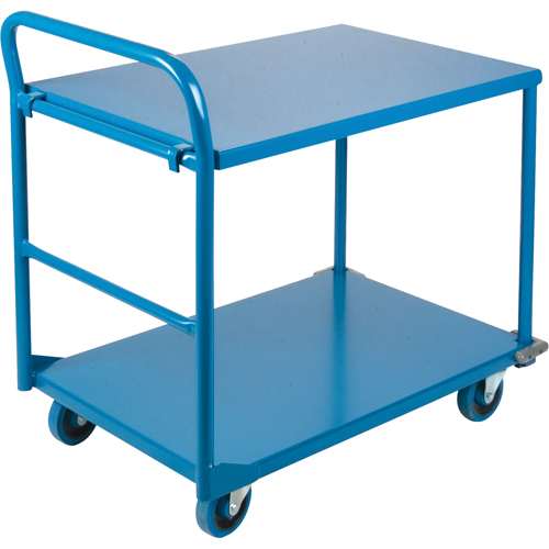 Shelf & Platform Truck, Steel, 24" W x 36" D x 40" H, 1300 lbs. Platform Capacity Southpoint Industrial Supply