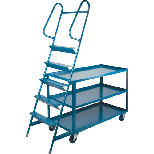Chariots &agrave; cueillette, Acier, 24" la x 64" p, 3 tablettes, Capacit&eacute; 1200 lb Southpoint Industrial Supply