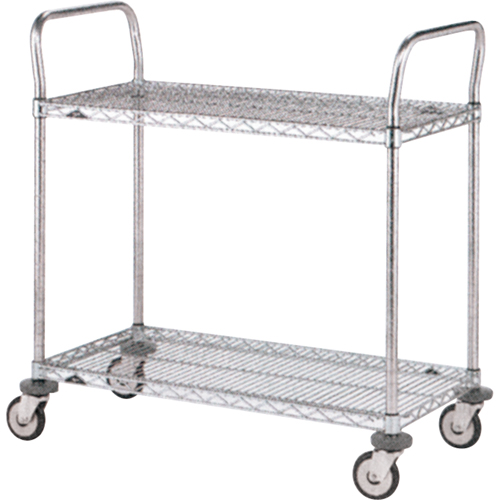 Standard-Duty Utility Carts, Stainless Steel, 24" x 39" x 24", 500 lbs. Capacity Southpoint Industrial Supply