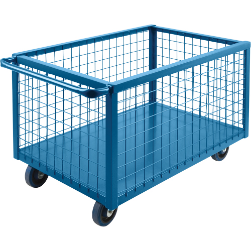 Wire Mesh Box Truck, Steel, 63" L x 24" W x 31.5" H, 20 cu. ft. Volume, 1200 lbs. Capacity Southpoint Industrial Supply