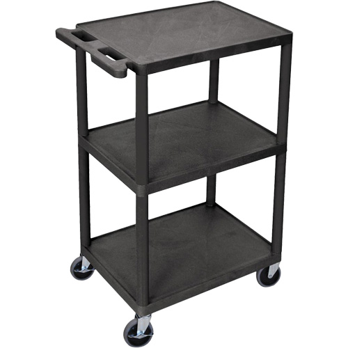 Utility Cart, 3 Tiers, 18" x 40" x 24", 400 lbs. Capacity Southpoint Industrial Supply