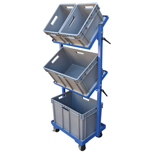 Stock Cart, Steel, 30-11/16" W x 19-1/4" D, 3 Shelves, 300 lbs. Capacity Southpoint Industrial Supply