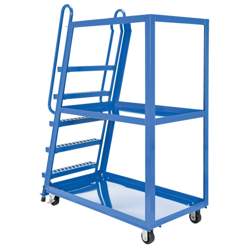 Stock Picking Cart, Steel, 27-7/8" W x 56-1/8" D, 3 Shelves, 1000 lbs. Capacity Southpoint Industrial Supply
