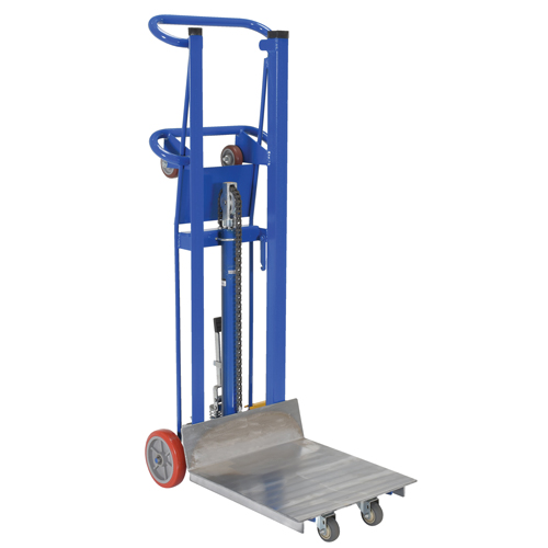 Gerbeur &agrave; plateforme hydraulique, M&eacute;canisme Pompe au pied, Capacit&eacute; de 750 lb, Levage max de 52" Southpoint Industrial Supply
