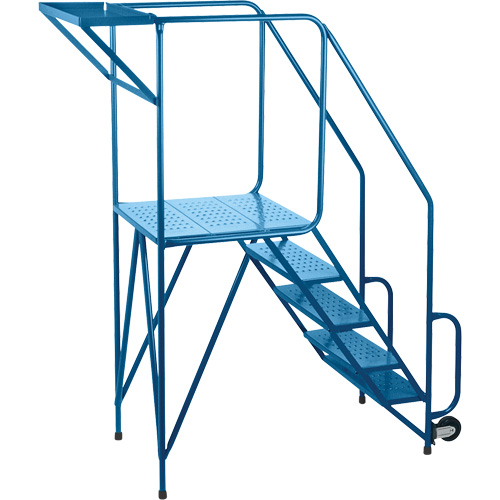 Mechanics/Maintenance Rolling Ladder, Steel, 5 Steps, 47" Platform Height Southpoint Industrial Supply