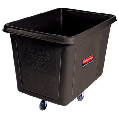 Cube Truck, Black Recycled Plastic, 38" L x 26" W x 28" H, 8 cu. Ft Volume, 300 lbs. Capacity Southpoint Industrial Supply
