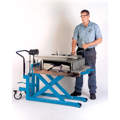 Hydraulic Skid Scissor Lift/Table, 42-1/2" L x 20-1/2" W, Steel, 1000 lbs. Capacity Southpoint Industrial Supply