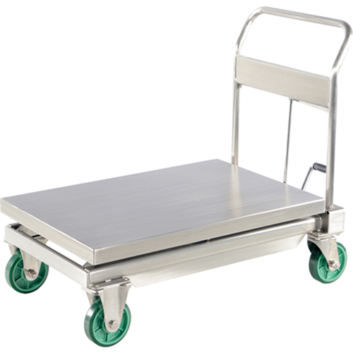 Hydraulic Scissor Lift Table, 35-1/2" L x 19-3/4" W, Stainless Steel, 1100 lbs. Capacity Southpoint Industrial Supply