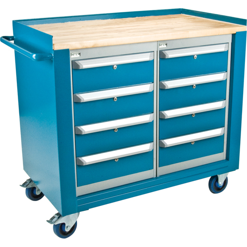 Industrial Duty Mobile Service Workbenches, Wood Surface Southpoint Industrial Supply