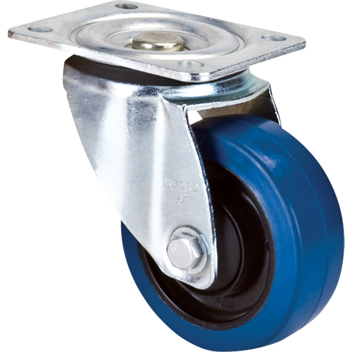 Blue Caster, Swivel, 4" (101.6 mm), Rubber, 350 lbs. (158.8 kg.) Southpoint Industrial Supply
