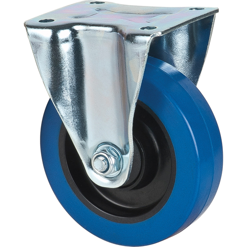 Roulette bleue, Fixe, 5" (127 mm), Caoutchouc, 400 lb (181 kg) Southpoint Industrial Supply