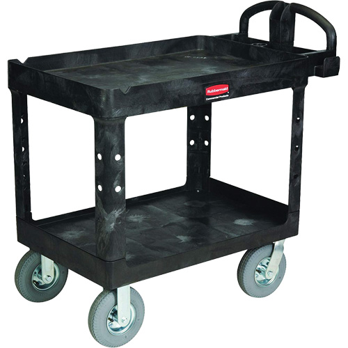 Heavy-Duty Utility Cart, 2 Tiers, 25-1/4" x 37-1/8 x 36-3/8", 500 lbs. Capacity Southpoint Industrial Supply