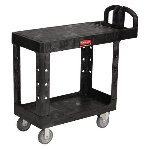 Flat Shelf Heavy Duty Utility Cart - 4505-00, 2 Tiers, 17-1/4" x 38-1/10" x 38-1/2", 500 lbs. Capacity Southpoint Industrial Supply
