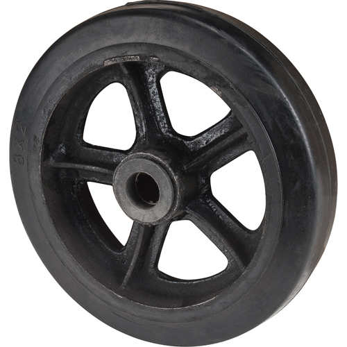 Roue en caoutchouc moul&eacute;, 8" (203 mm) dia. x 2" (51 mm) la, Capacit&eacute; de 400 lb (181 kg) Southpoint Industrial Supply