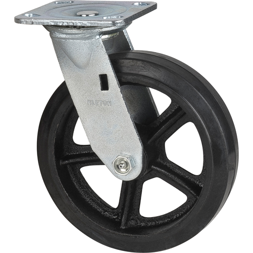 Mold-on Caster, Swivel, 8" (203.2 mm), Rubber, 660 lbs. (299 kg.) Southpoint Industrial Supply