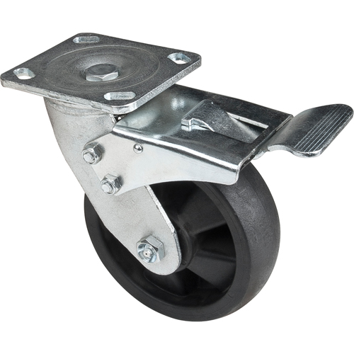 Hi-Temp Caster, Swivel with Brake, 6" (152.4 mm), Nylon, 880 lbs. (399 kg.) Southpoint Industrial Supply