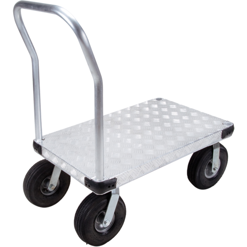Chariots &agrave; plateforme en aluminium, 24" la x 36" lo, 1600 lb cap, Roues Pneumatique Southpoint Industrial Supply