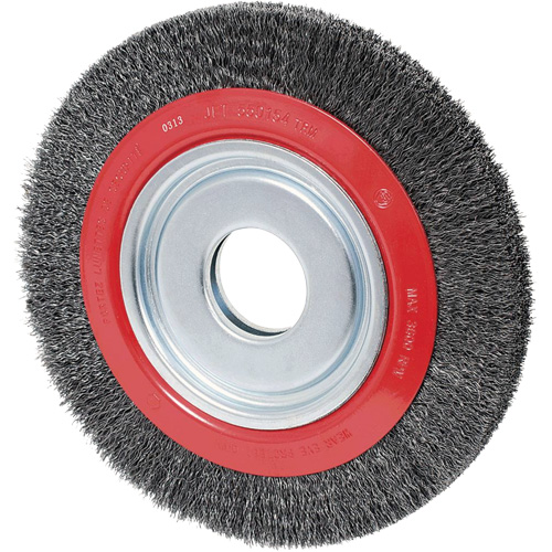 Crimped Wire Wheel, 6" Dia., 0.02" Fill, 1/2"/2"/5/8" Arbor Southpoint Industrial Supply