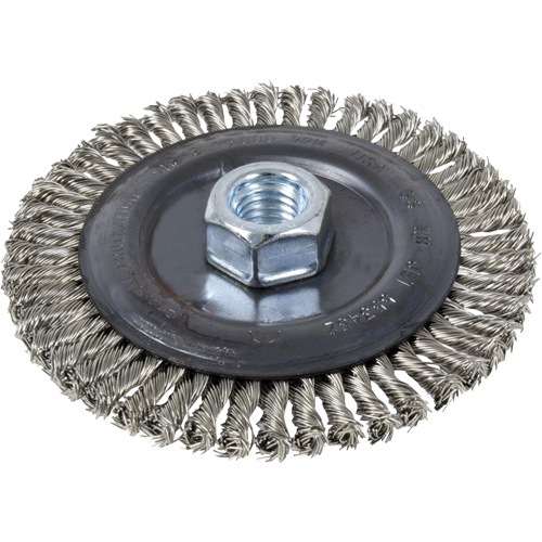 Stringer Bead Brush, 4" Dia., 0.022" Fill, 5/8"-11 Arbor, Stainless Steel Southpoint Industrial Supply