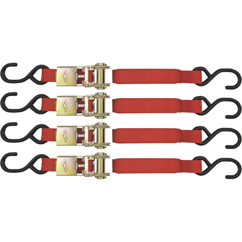 ITD-1154R Ratchet Tie Down Set, S-Hook, 1" W x 15' L, 1500 lbs. (680 kg) Working Load Limit Southpoint Industrial Supply