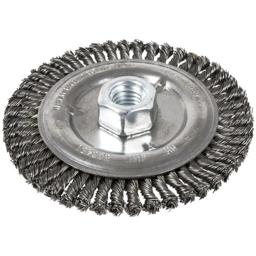 Stringer Bead Brush, 6" Dia., 0.022" Fill, 5/8"-11 Arbor, Steel Southpoint Industrial Supply