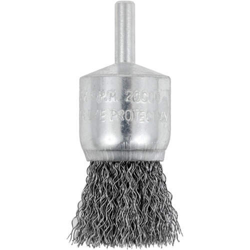 Brosse coupelle sertie mont&eacute;e sur tige, 1", Fils 0,012", Tige 1/4" Southpoint Industrial Supply