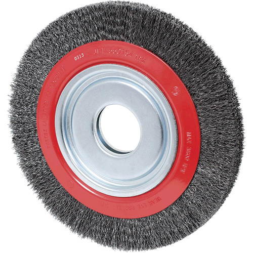 Crimped Wire Wheel, 10" Dia., 0.02" Fill, 2" Arbor Southpoint Industrial Supply