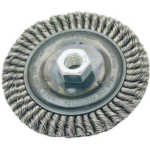 Stringer Bead Brush, 4" Dia., 0.022" Fill, 5/8"-11 Arbor, Steel Southpoint Industrial Supply