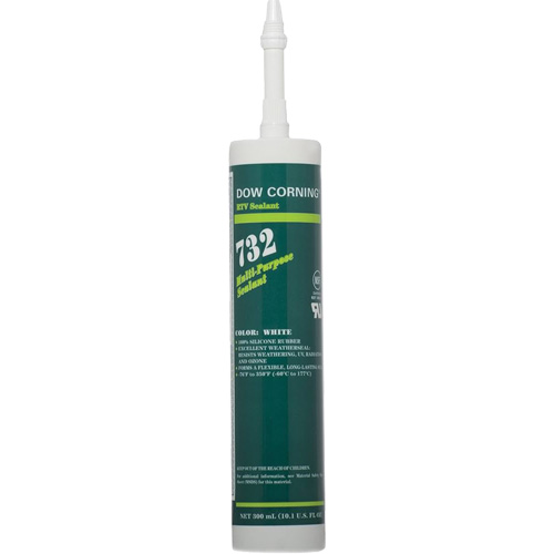 Dowsil 732 Multi-Purpose Silicone Sealant, 300 ml, Cartridge, White Southpoint Industrial Supply