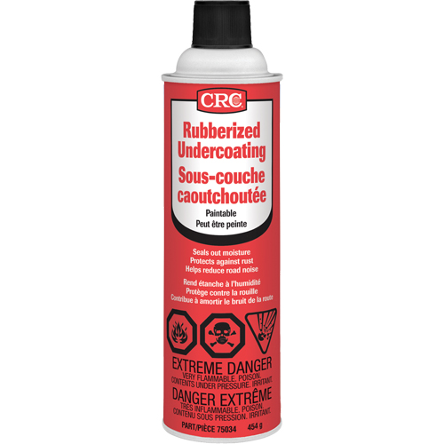 Rubberized Spray Undercoating, 16 oz./454 g/473 ml, Aerosol Can, Black Southpoint Industrial Supply