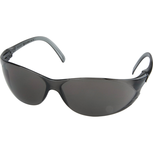 Twister Series Safety Glasses, Grey/Smoke Lens, Anti-Scratch, ANSI Z87+/Meets/Exceeds CSA Z94.3 Southpoint Industrial Supply