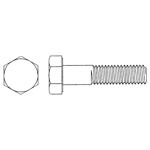 Hex Head Cap Screw, 5/16" Dia., 1/2" L, Zinc Plated, Coarse, Grade 5 Southpoint Industrial Supply