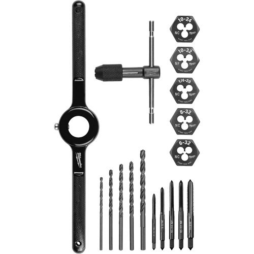 Jeu de tarauds et fili&egrave;res, 17 Morceaux Southpoint Industrial Supply