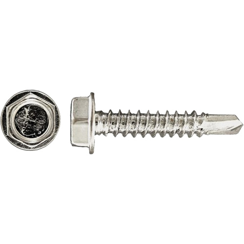 100-Piece Drill-X&reg; Hex HD Tapping Screws, #12 Dia., 1-1/4" L, Zinc Plated Southpoint Industrial Supply