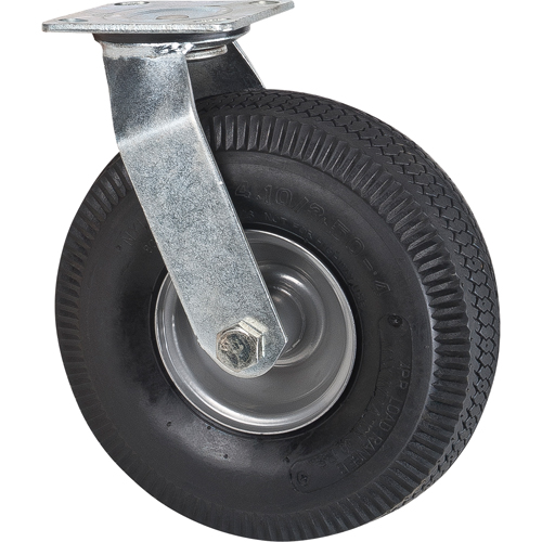 Roulettes de rechange pour chariots &agrave; plateforme robustes, Pivotant, 10" (254 mm), Pneumatique, 400 lb (181 kg) Southpoint Industrial Supply