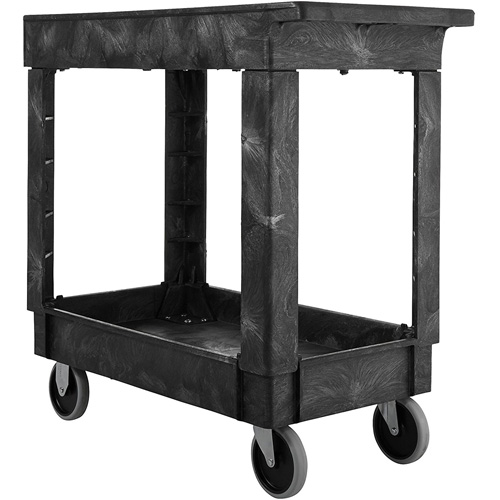 Flat Handle Utility Cart, 2 Tiers, 34" x 31-1/4" x 16", 500 lbs. Capacity Southpoint Industrial Supply