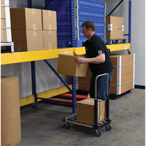 Chariot &agrave; plateforme repliable, Acier inoxydable, 300 lb, 28" lo x 16" la, Hauteur 33-1/2" Southpoint Industrial Supply