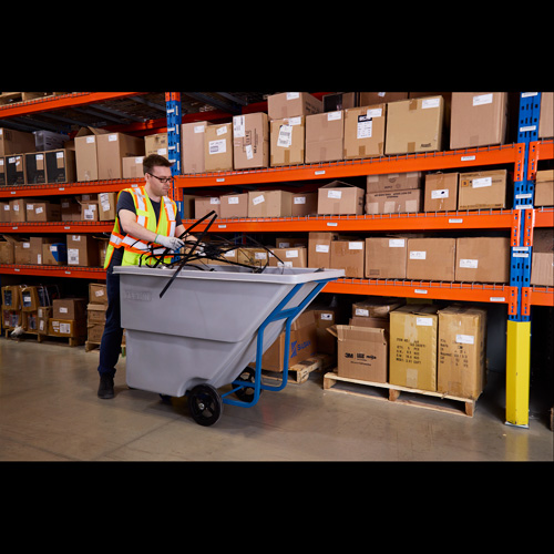 Tilt Truck, Polyethylene, 0.625 cu. yd., 850 lbs. Load Capacity Southpoint Industrial Supply