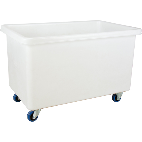 Straight Wall Box Truck, White Polyethylene, 46" L x 28" W x 31" H, 14 cu. ft. Volume, 600 lbs. Capacity Southpoint Industrial Supply