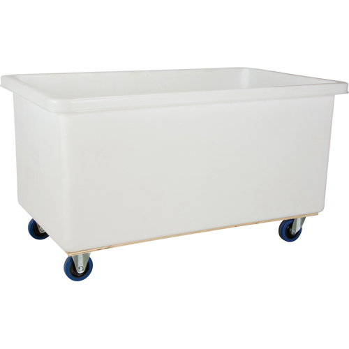 Straight Wall Box Truck, White Polyethylene, 57" L x 34" W x 33" H, 22 cu. ft. Volume, 600 lbs. Capacity Southpoint Industrial Supply