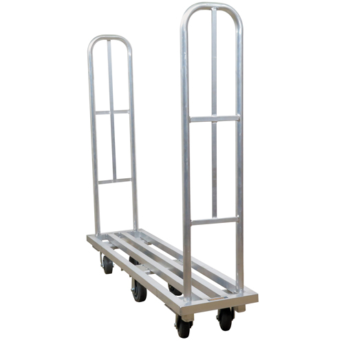 Aluminum U-Boat Platform Truck, 16" W x 63" L, 1322 lbs. Cap., Polyurethane Wheels Southpoint Industrial Supply