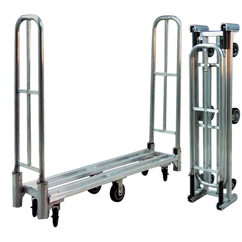 Aluminum U-Boat Folding Utility Cart, 16" W x 60" L, 1500 lbs. Cap., Polyurethane Wheels Southpoint Industrial Supply
