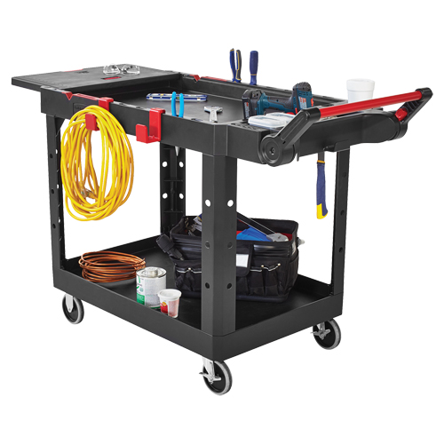 Heavy-Duty Adaptable Utility Cart, 2 Tiers, 25-1/5" x 36" x 51-1/2", 500 lbs. Capacity Southpoint Industrial Supply