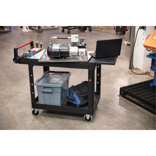 Heavy-Duty Adaptable Utility Cart, 2 Tiers, 25-1/5" x 36" x 51-1/2", 500 lbs. Capacity Southpoint Industrial Supply