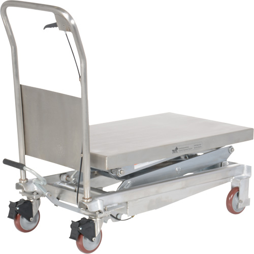 Manual Hydraulic Scissor Lift Table, 35-1/2" L x 20" W, Partial Stainless Steel, 800 lbs. Capacity Southpoint Industrial Supply